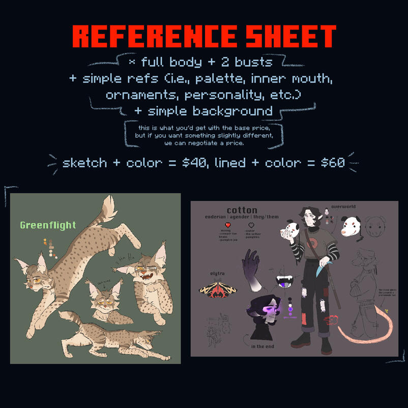 Character reference sheet